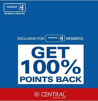 India Desire : Central Store Payback Points Offer: Shop With Payback Points At Central Between 27th To 29th May & Get 100% Cashback